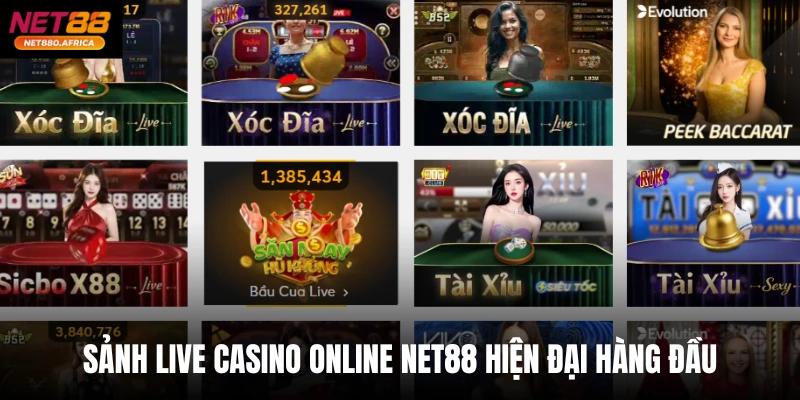 Sảnh live casino online net88 hiện đại hàng đầu